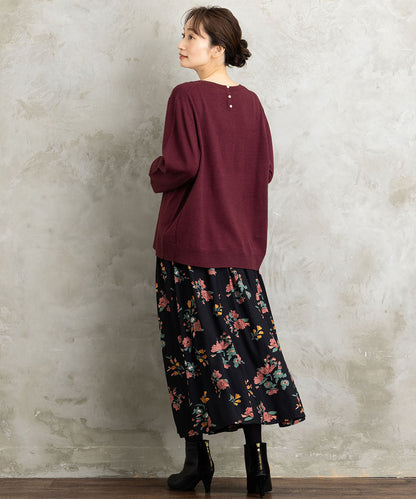 (ロジーク) [30th]ビジューブローチライクニット