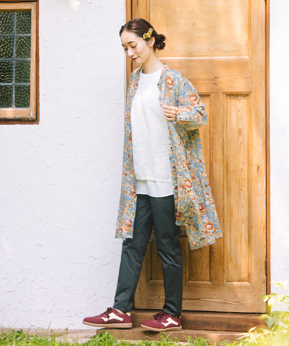 FONTLAB フラワーレースジャカードニット