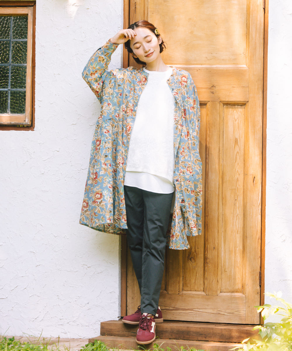 FONTLAB フラワーレースジャカードニット