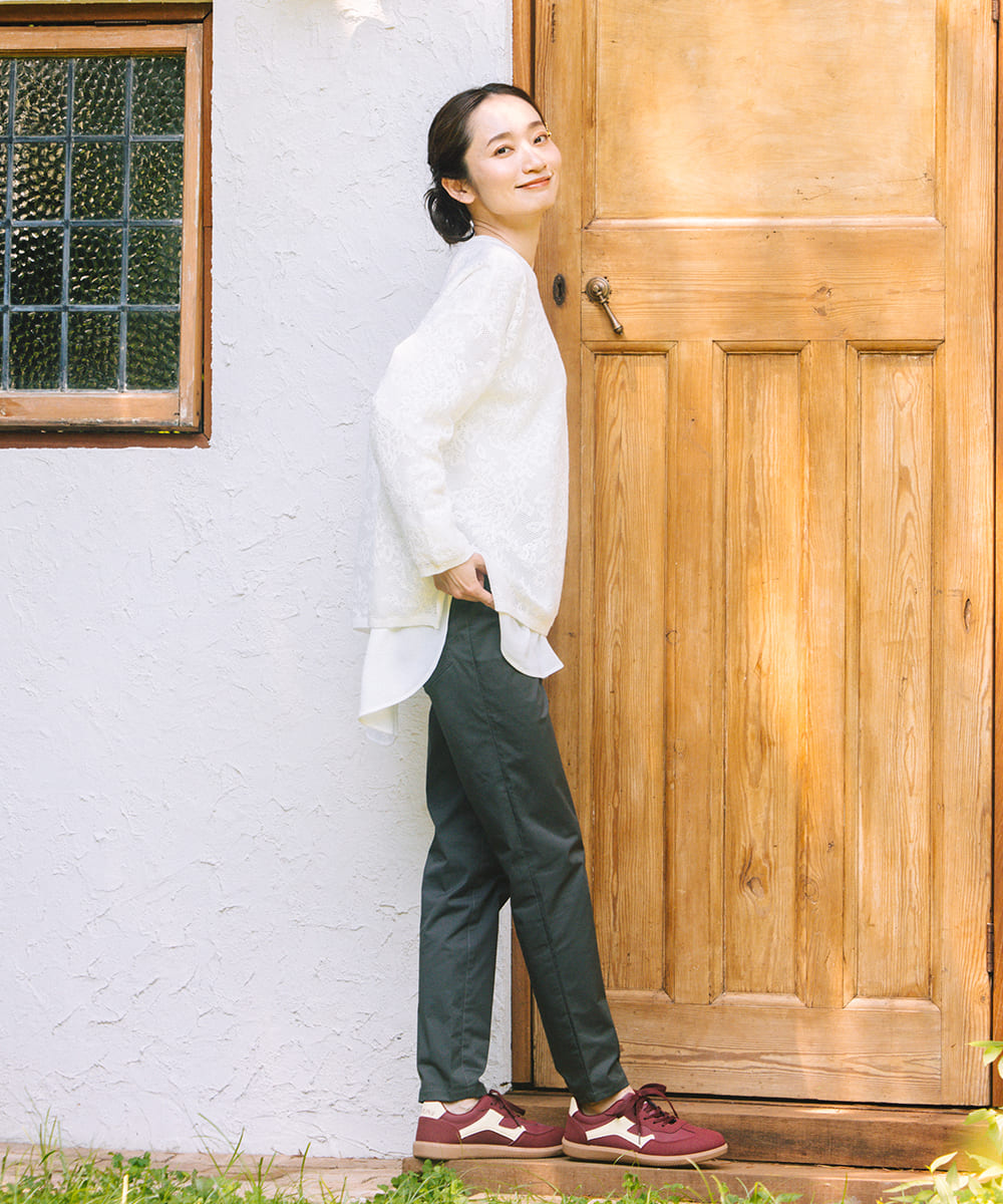 FONTLAB フラワーレースジャカードニット