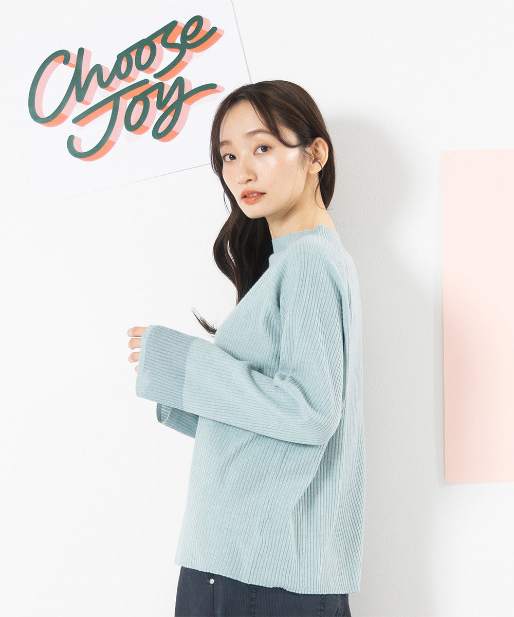 大きいサイズ レディース シアー ニット