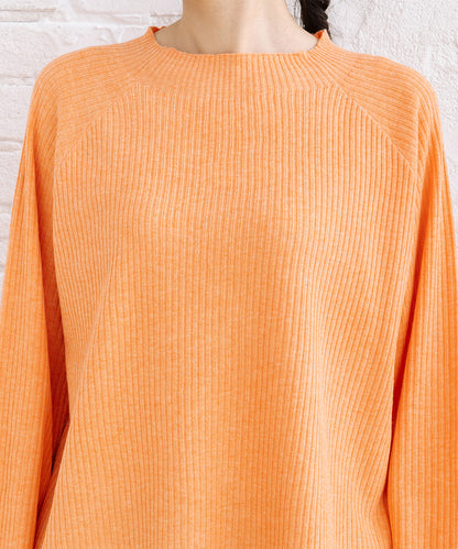 FONTLAB 袖シアー切り替えリブニット