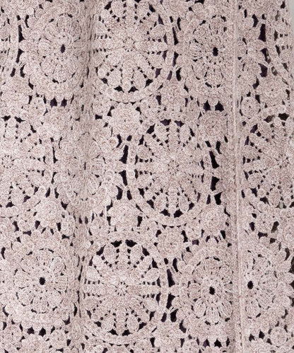 ウール混クロシェレースジレ