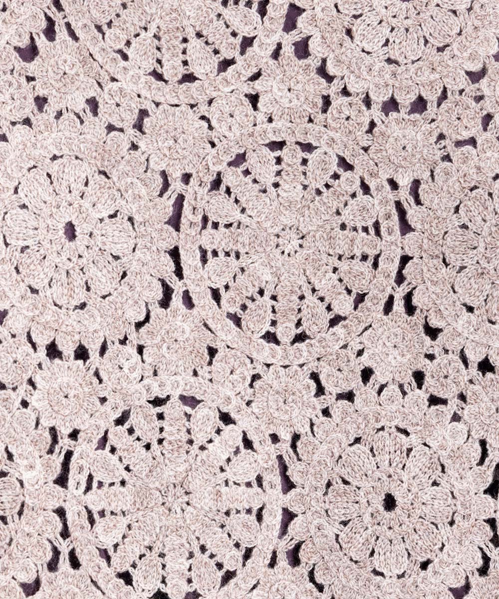 ウール混クロシェレースジレ