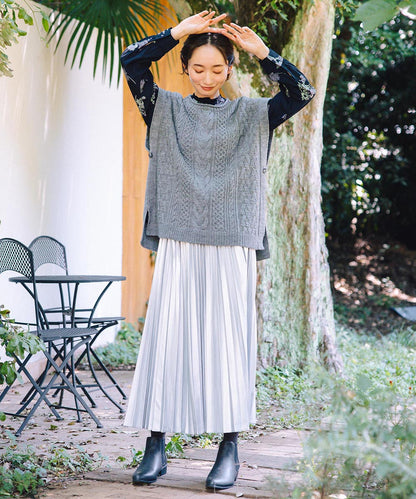 [MADE IN JAPAN]ケーブル柄ニットベスト