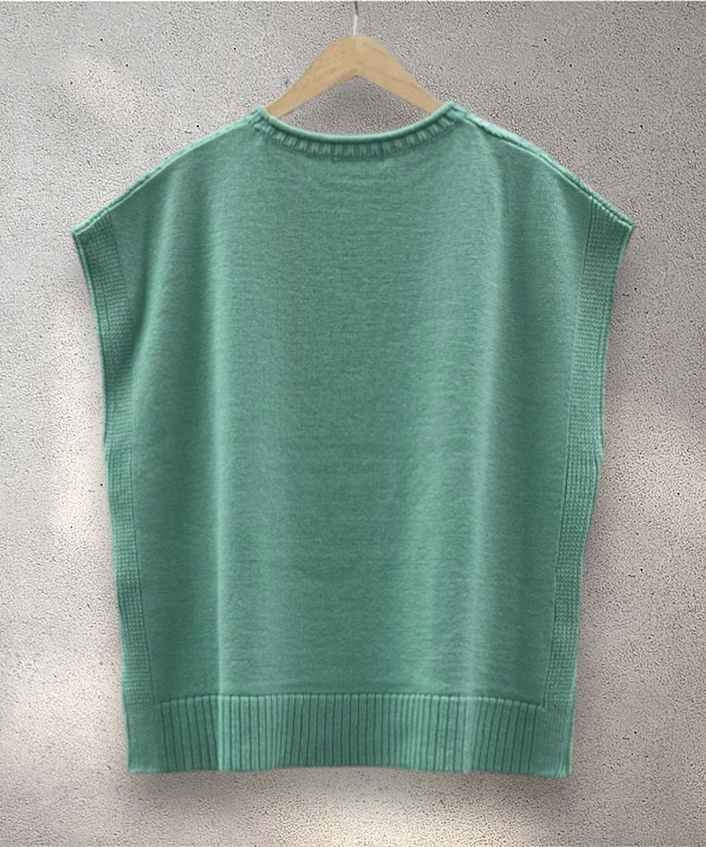 [MADE IN JAPAN]ケーブル柄ニットベスト