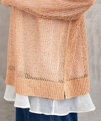 21号(6L～) FONTLAB メッシュニット×シフォンヘムインナーアンサンブル