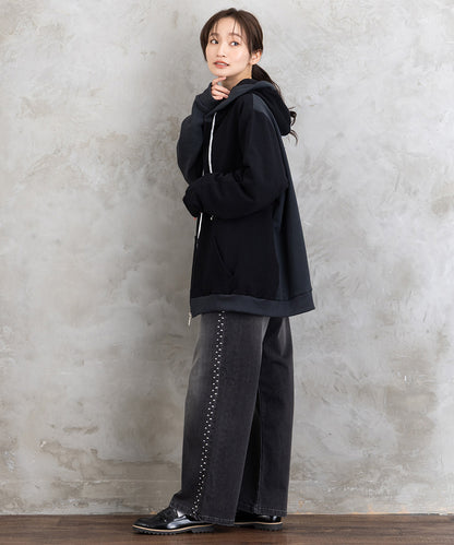 60-2622 SOPHIA CURVY 【リミサロ】カラーブロックジップパーカー