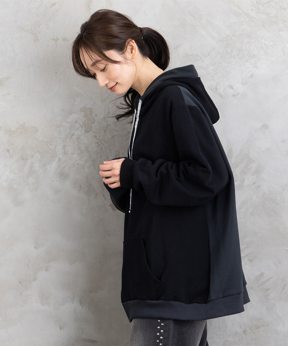 60-2622 SOPHIA CURVY 【リミサロ】カラーブロックジップパーカー