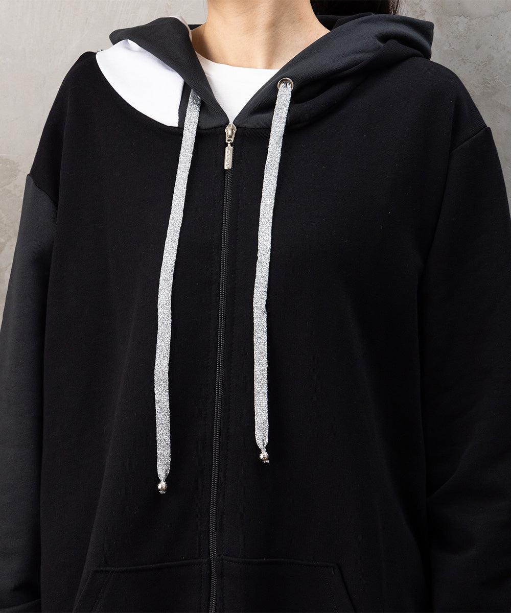 60-2622 SOPHIA CURVY 【リミサロ】カラーブロックジップパーカー