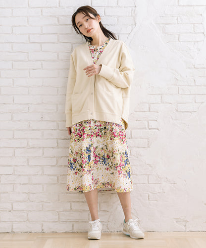 LIYOCA 裏毛Vネックカーディガン