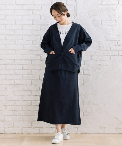 LIYOCA 裏毛Vネックカーディガン
