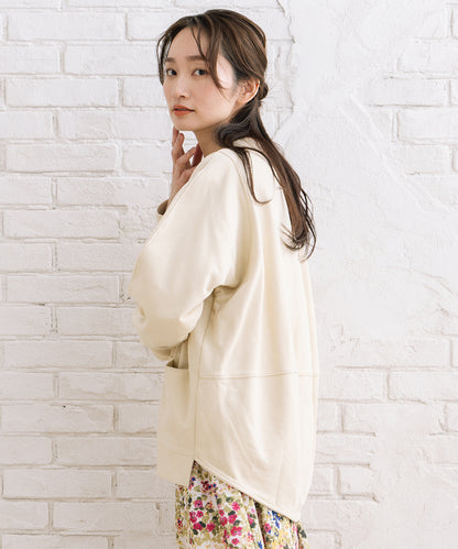 LIYOCA 裏毛Vネックカーディガン