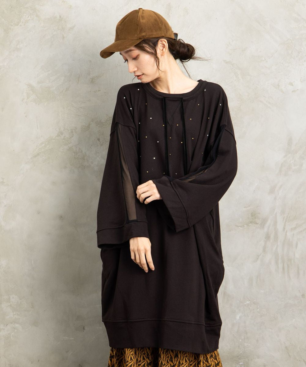 【web限定】【大きいサイズ】 21号(6L～) MAT FASHION スタッズ×ビジュープルオーバー - マインドウインド公式オンラインストア