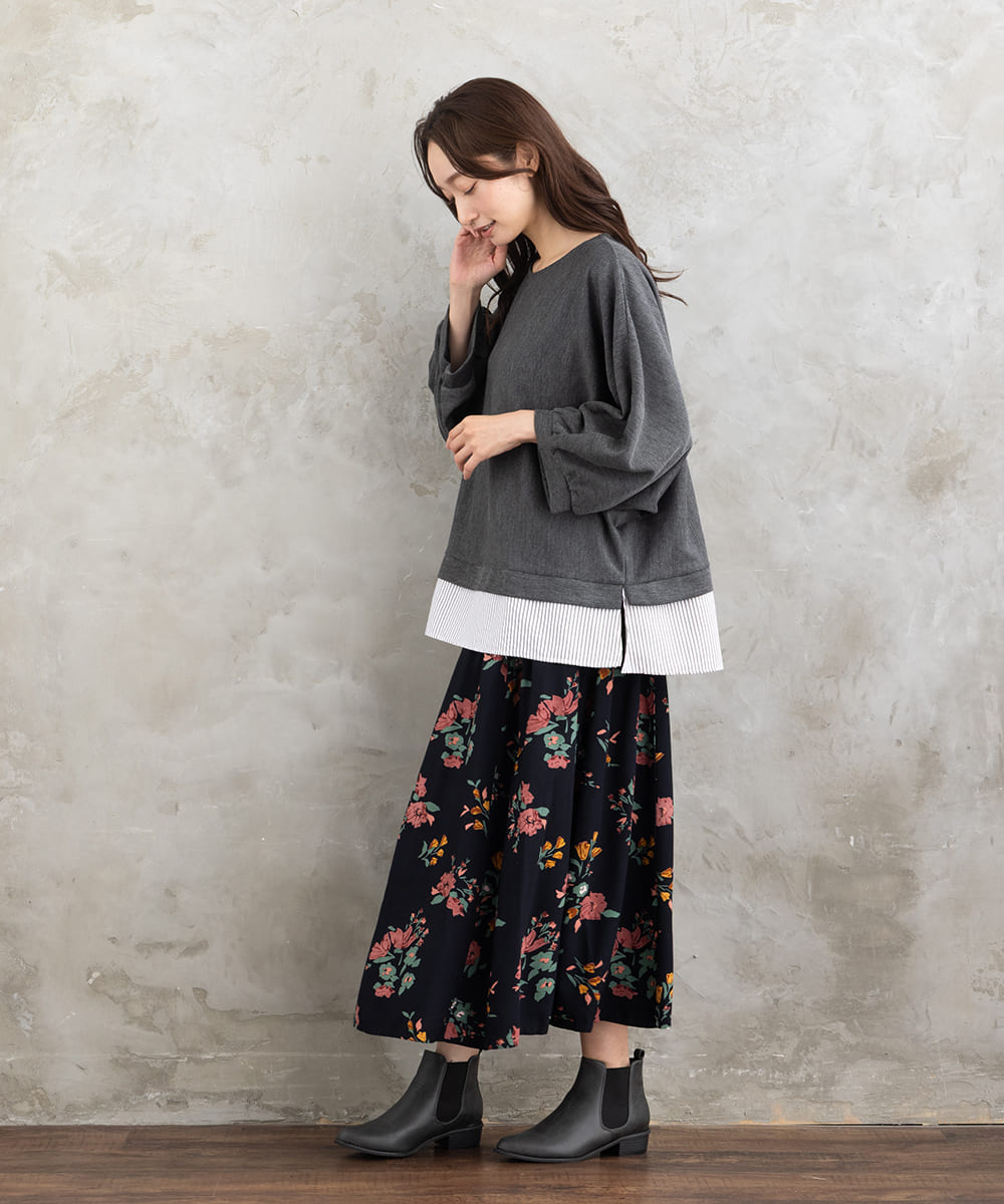 FONTLAB ストライプコンビラメカットソー