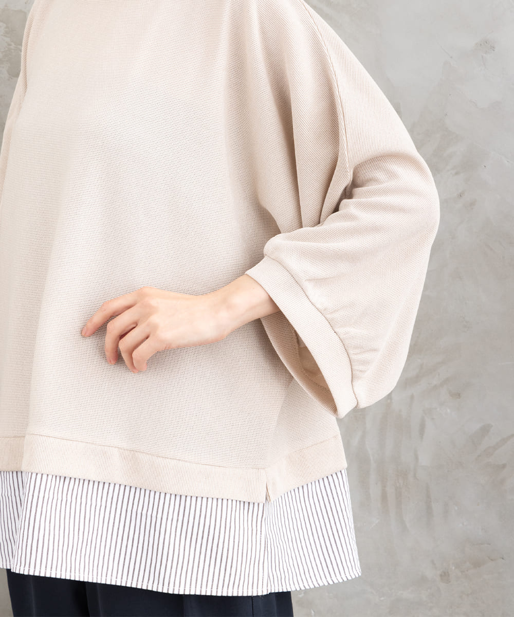 FONTLAB ストライプコンビラメカットソー