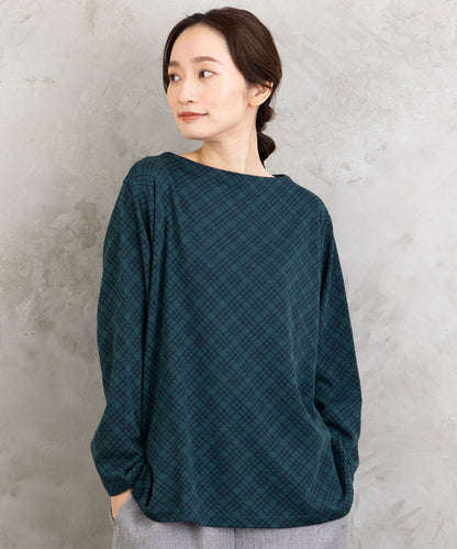 大きいサイズ レディース  モックネック  チェックインナー｜sabstreet my standard(サブストリートマイスタンダード)