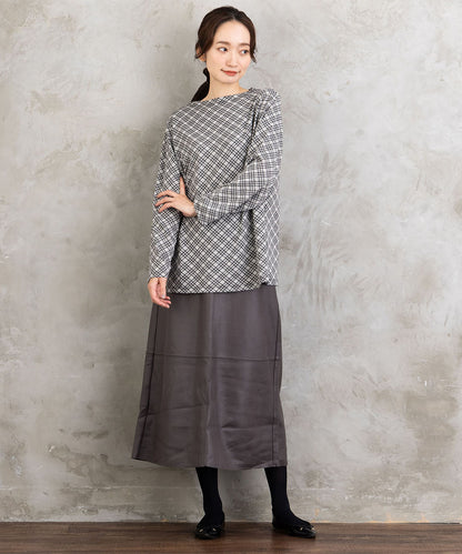 21号(6L～) バイアスチェックモックネックインナー