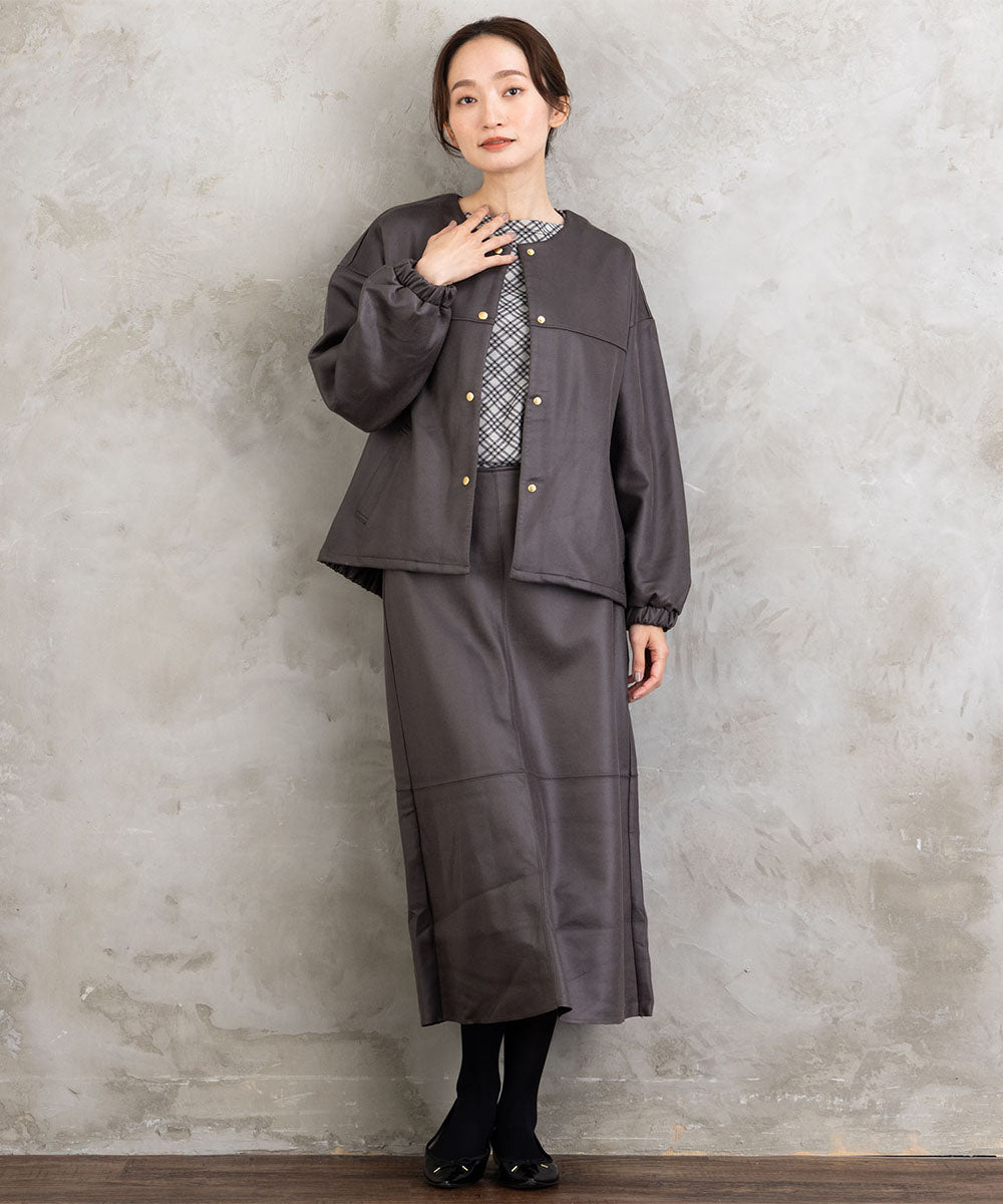 バイアスチェックモックネックインナー