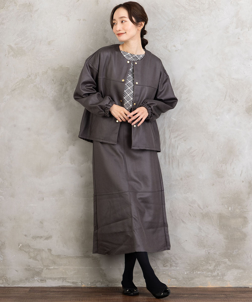 21号(6L～) バイアスチェックモックネックインナー