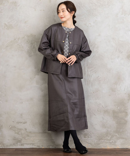 21号(6L～) バイアスチェックモックネックインナー