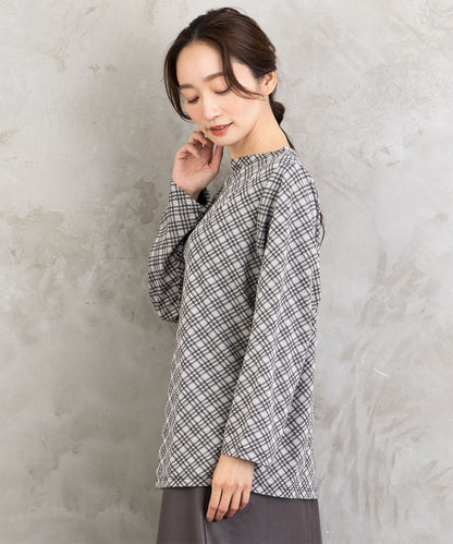 21号(6L～) バイアスチェックモックネックインナー