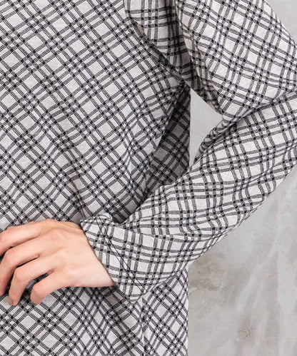 21号(6L～) バイアスチェックモックネックインナー