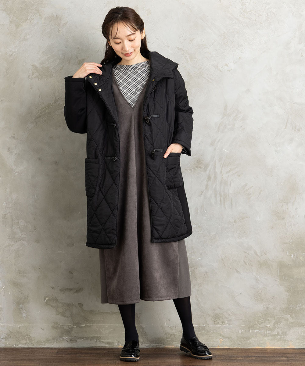 バイアスチェックモックネックインナー