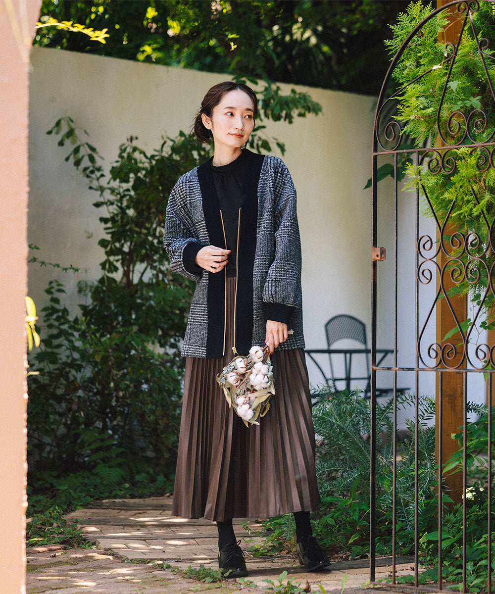 【吸湿・発熱】裏起毛モックネックインナーカットソー