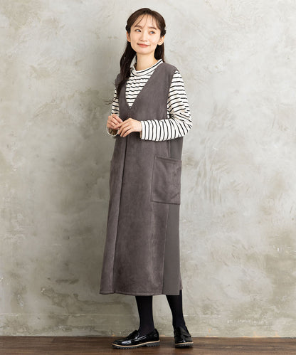 【吸湿・発熱】裏起毛モックネックインナーカットソー