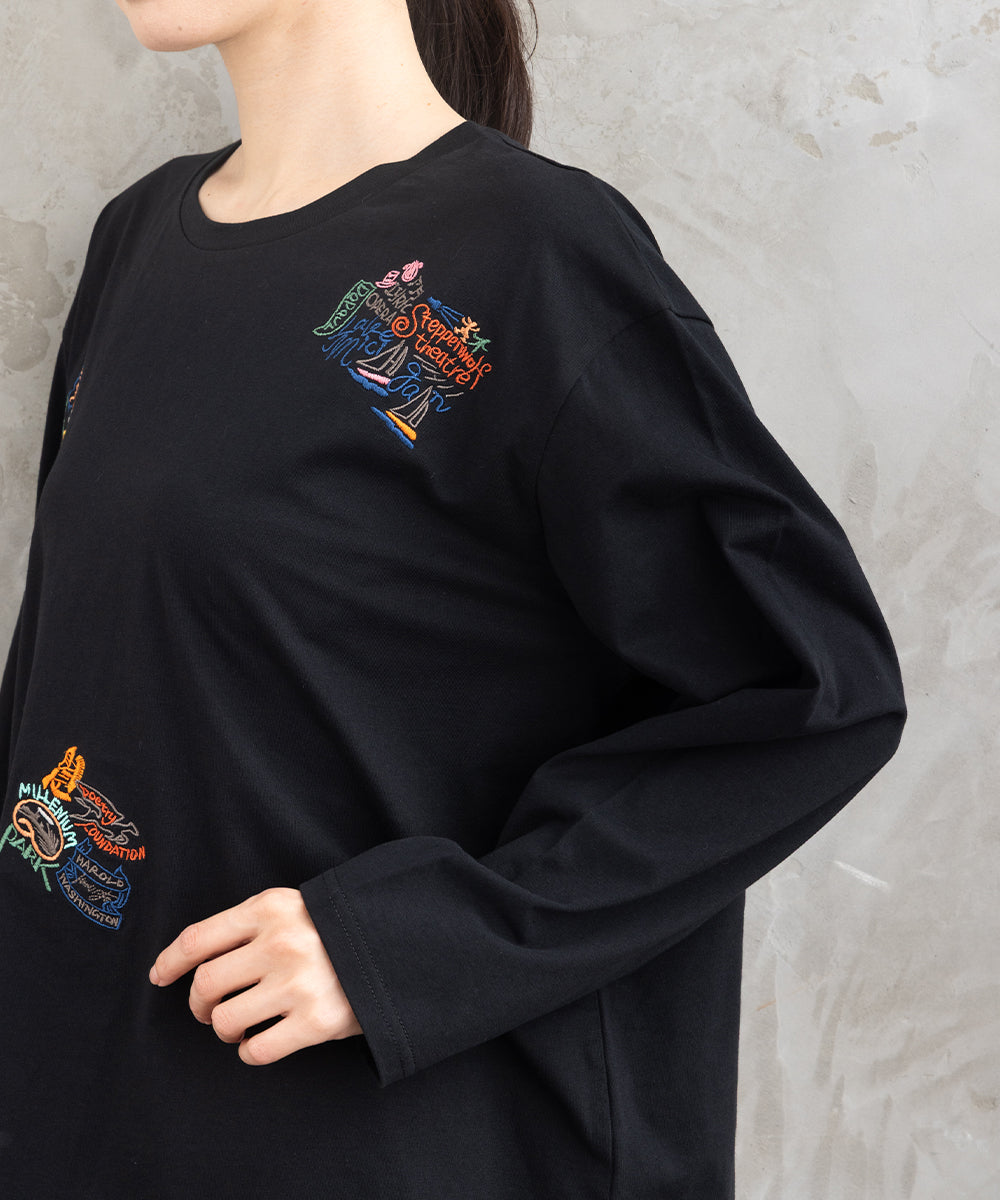 シカゴワッペンエンブロイダリーロンT