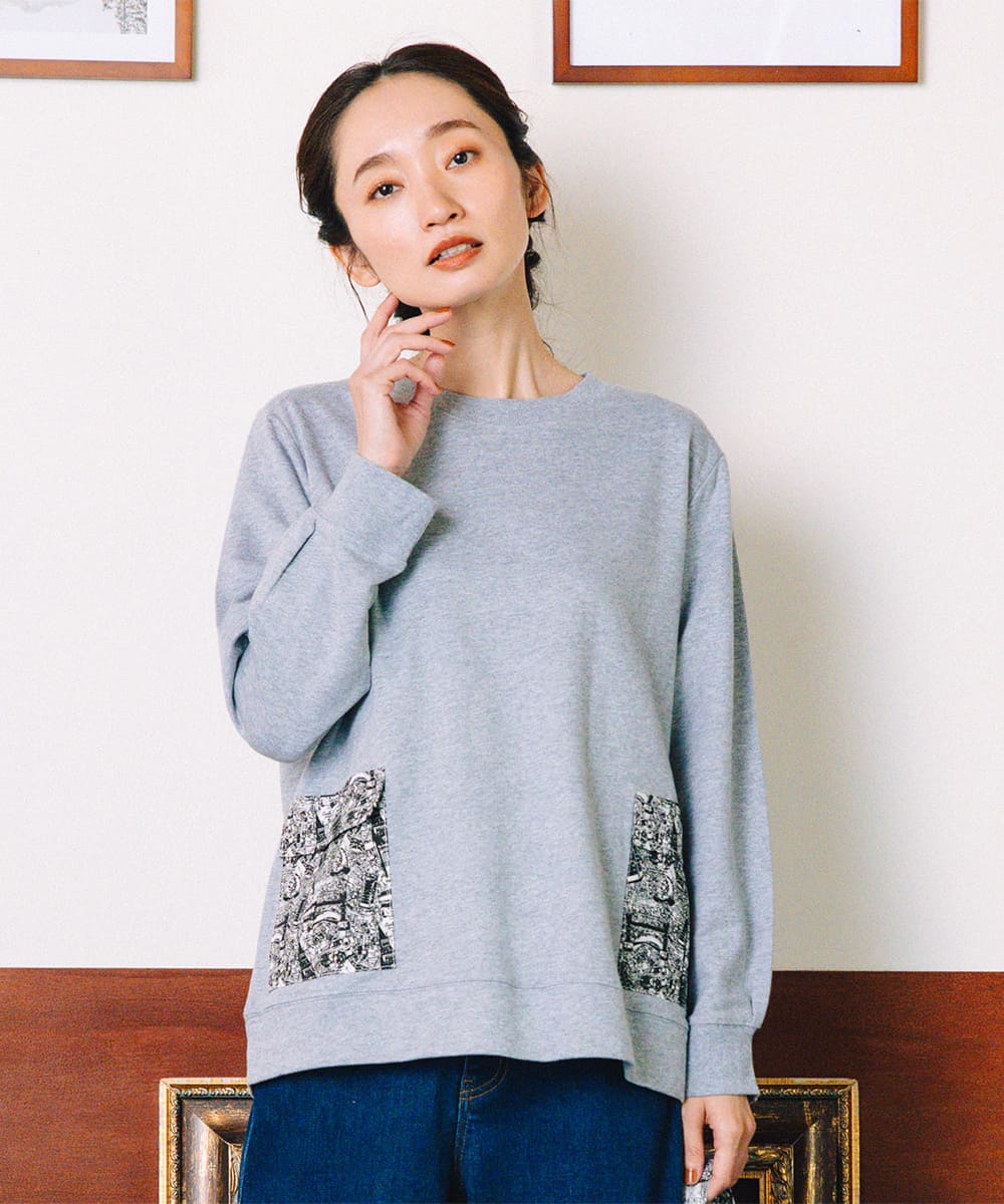 大きいサイズ レディース スウェット プルオーバー アートプリント｜sabstreet my standard(サブストリートマイスタンダード)