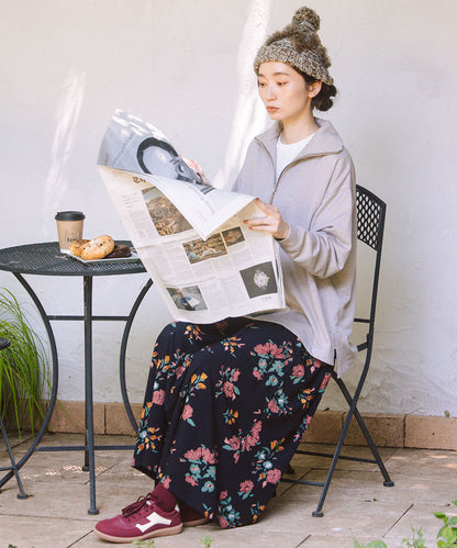 FONTLAB ラメ裏毛ハーフジップスウェット