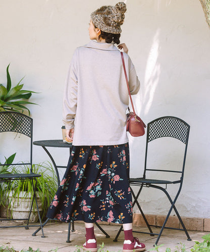 FONTLAB ラメ裏毛ハーフジップスウェット