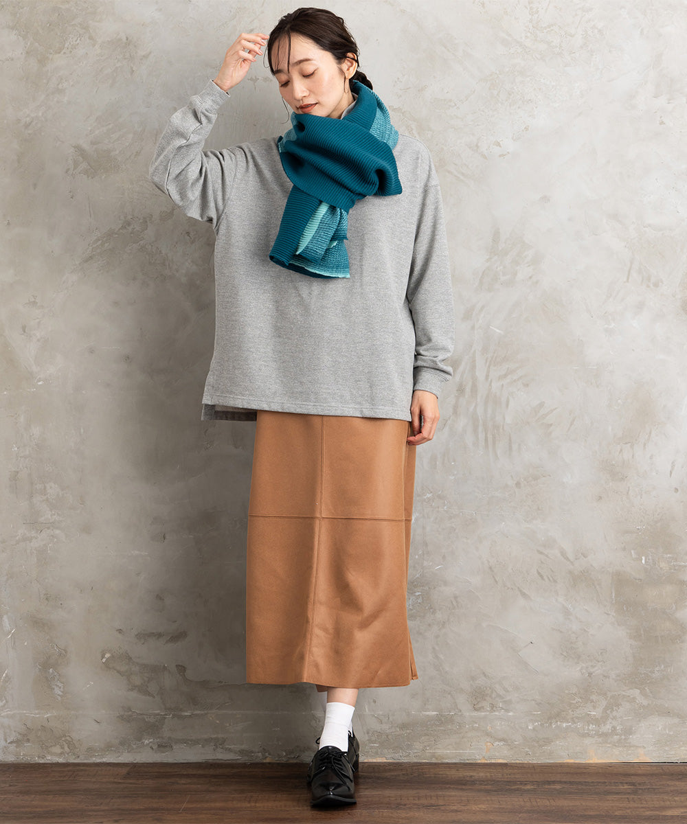 FONTLAB ラメ裏毛ハーフジップスウェット