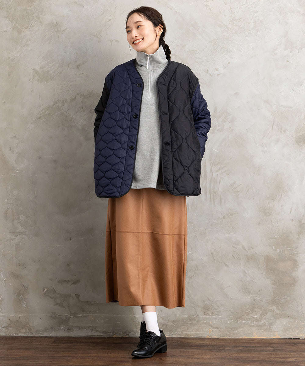 FONTLAB ラメ裏毛ハーフジップスウェット