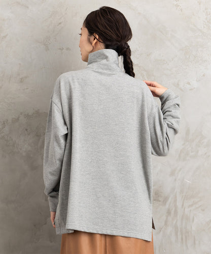 FONTLAB ラメ裏毛ハーフジップスウェット