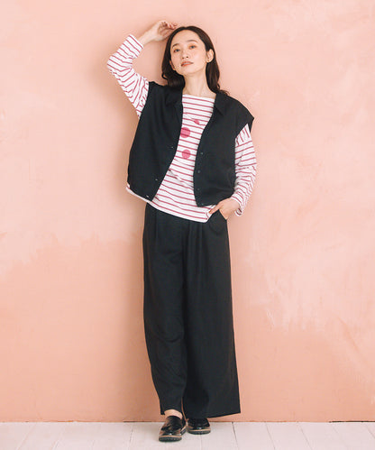 (ロジーク) [30th][MADE IN JAPAN]ドットプリントボーダーカットソー