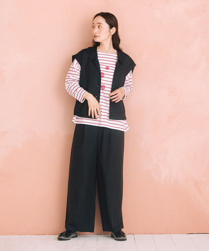 (ロジーク) [30th][MADE IN JAPAN]ドットプリントボーダーカットソー