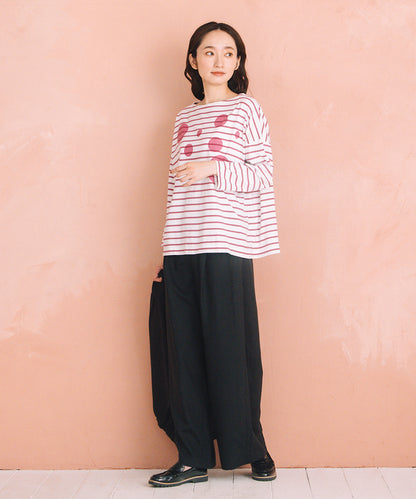 (ロジーク) [30th][MADE IN JAPAN]ドットプリントボーダーカットソー