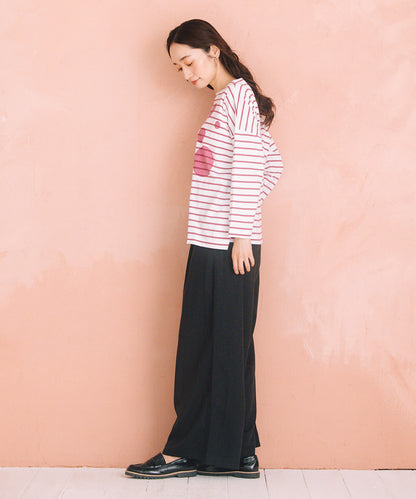 (ロジーク) [30th][MADE IN JAPAN]ドットプリントボーダーカットソー