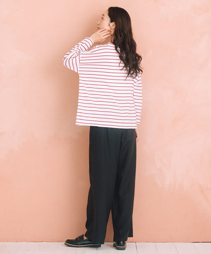 (ロジーク) [30th][MADE IN JAPAN]ドットプリントボーダーカットソー