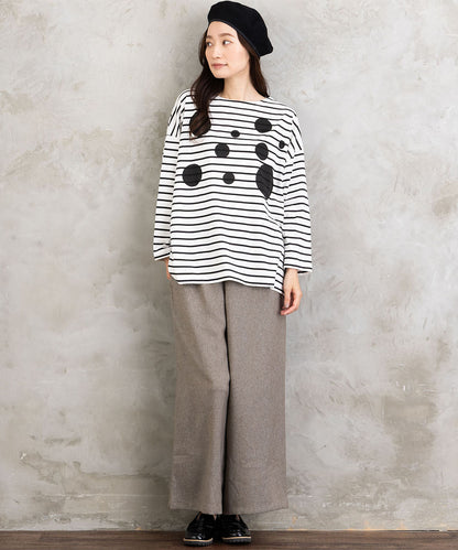 (ロジーク) [30th][MADE IN JAPAN]ドットプリントボーダーカットソー