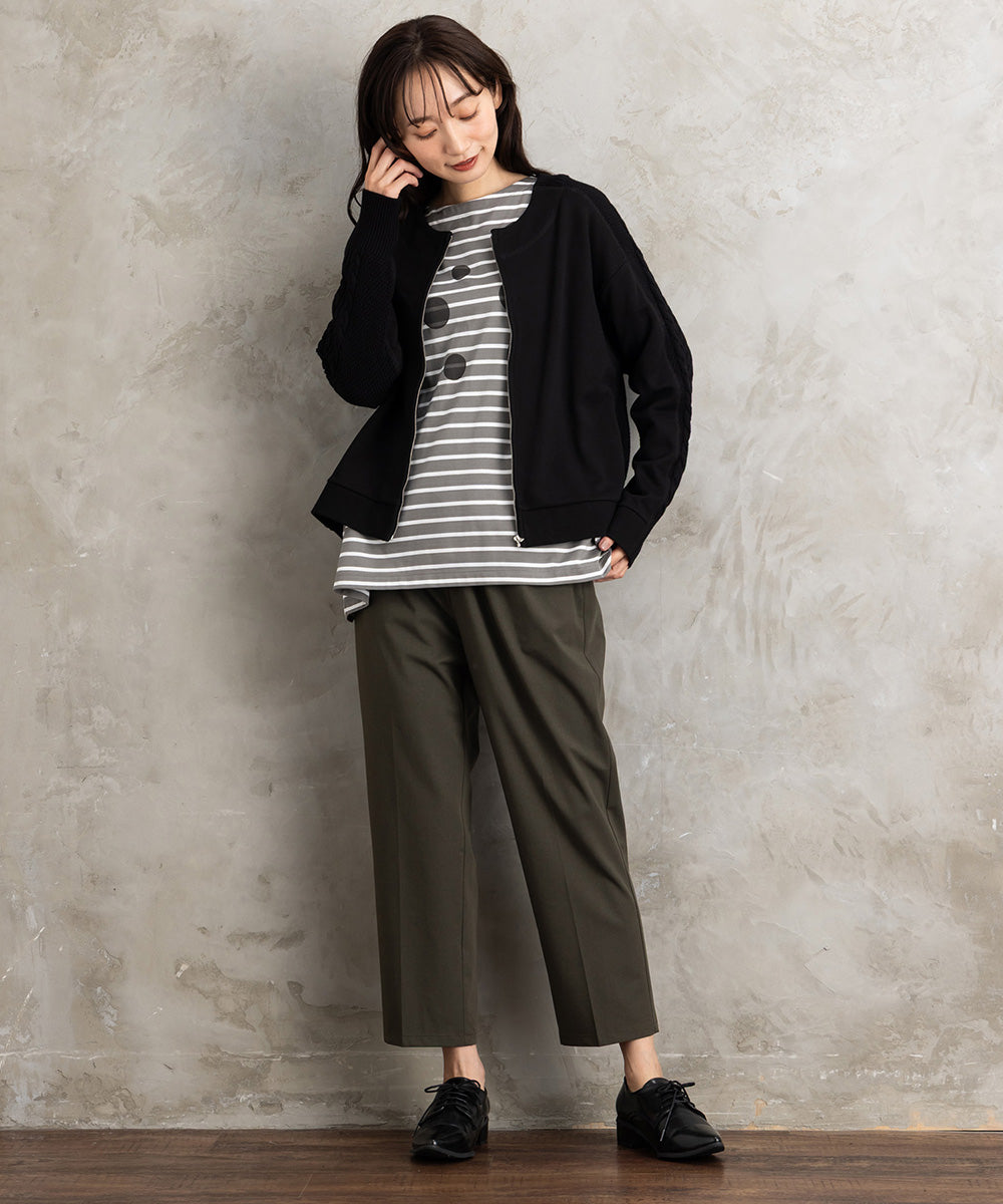 (ロジーク) [30th][MADE IN JAPAN]ドットプリントボーダーカットソー