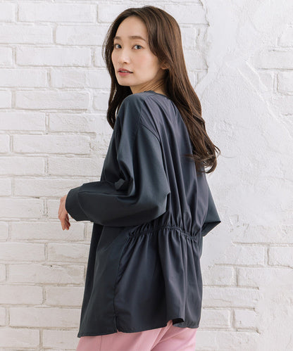 FONTLAB シルケットポンチ×布帛ギャザーコンビプルオーバー