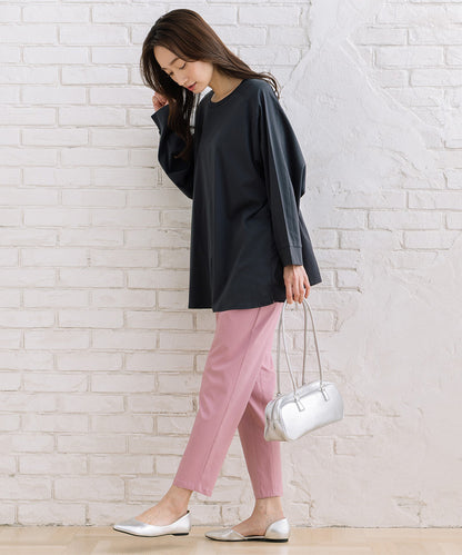 FONTLAB シルケットポンチ×布帛ギャザーコンビプルオーバー