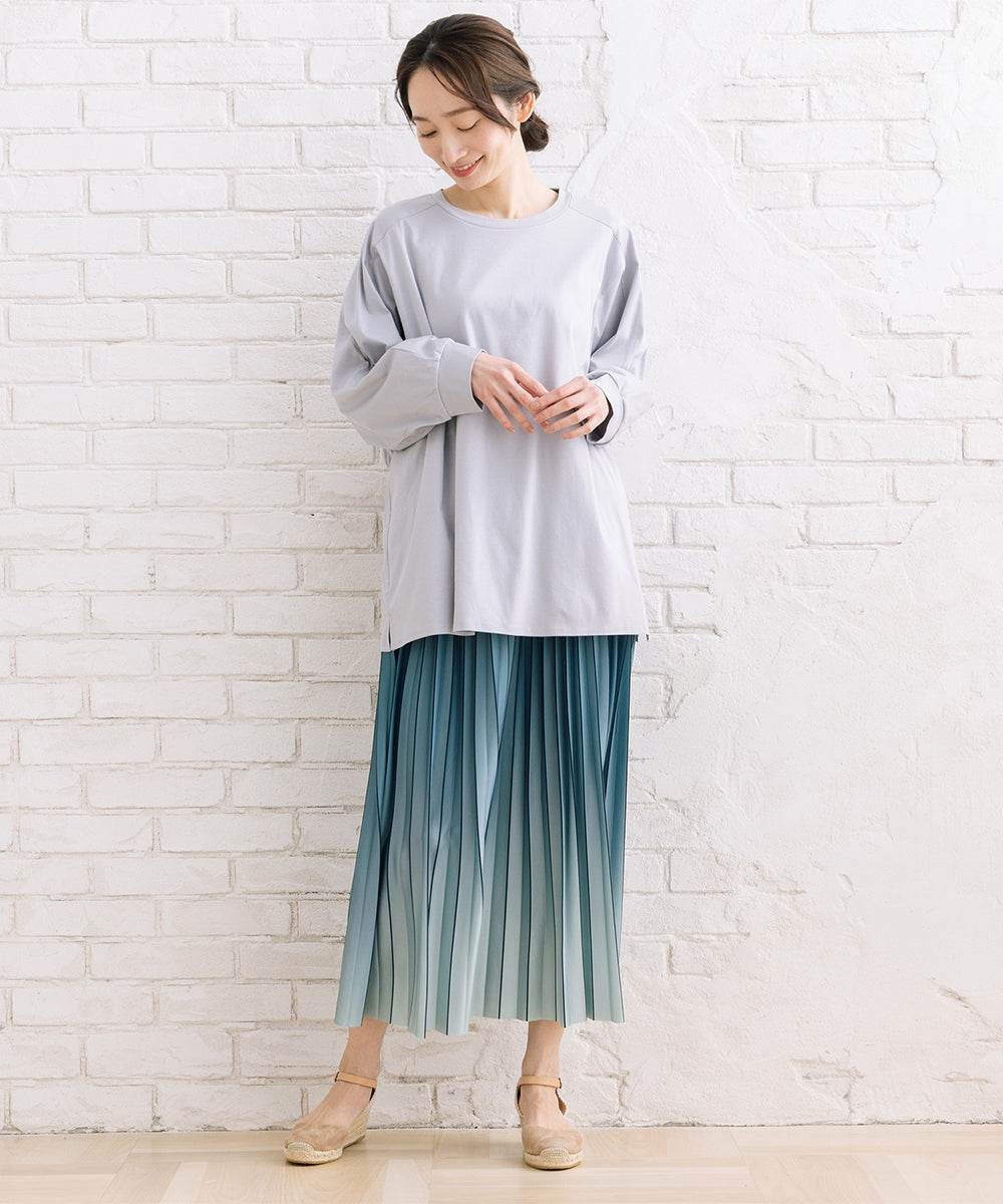 FONTLAB シルケットポンチ×布帛ギャザーコンビプルオーバー