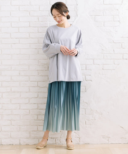 FONTLAB シルケットポンチ×布帛ギャザーコンビプルオーバー