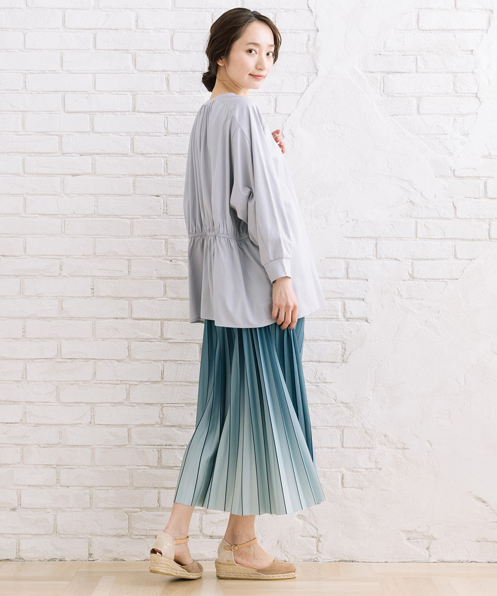 FONTLAB シルケットポンチ×布帛ギャザーコンビプルオーバー