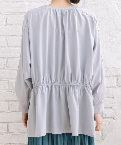 FONTLAB シルケットポンチ×布帛ギャザーコンビプルオーバー